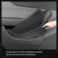 Luckeasy door-side storage for rear door pocket organizes bottles and devices.