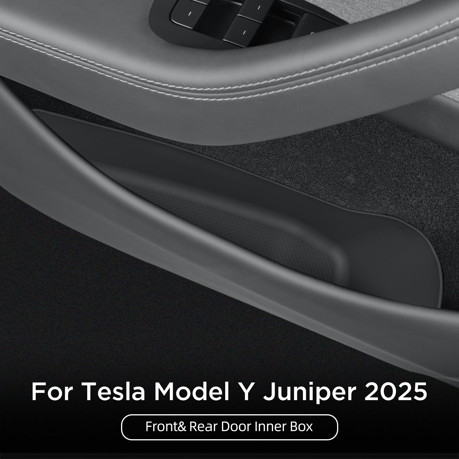 Luckeasy door side storage for Model Y front right slot helps card storage and quick access