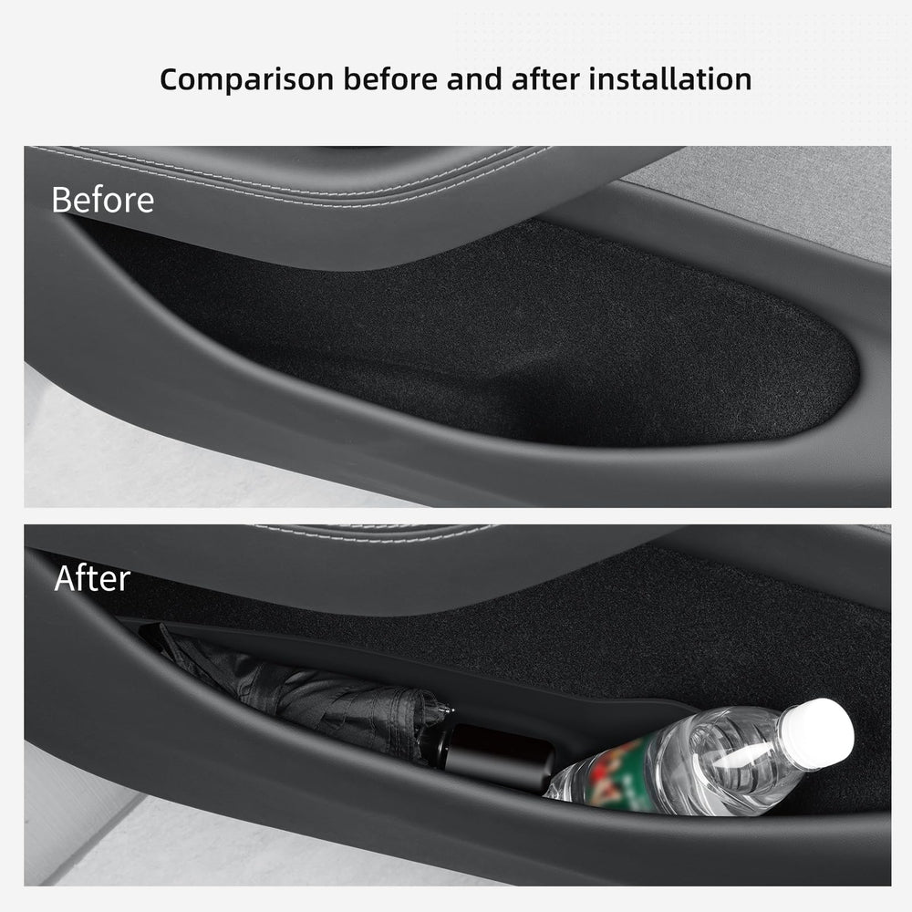 Luckeasy door side storage for Model Y rear left slot organizes small accessories