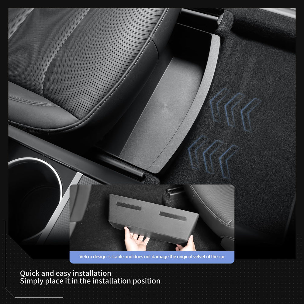 LUCKEASY neatly organizes items under the seat for a tidier cabin.