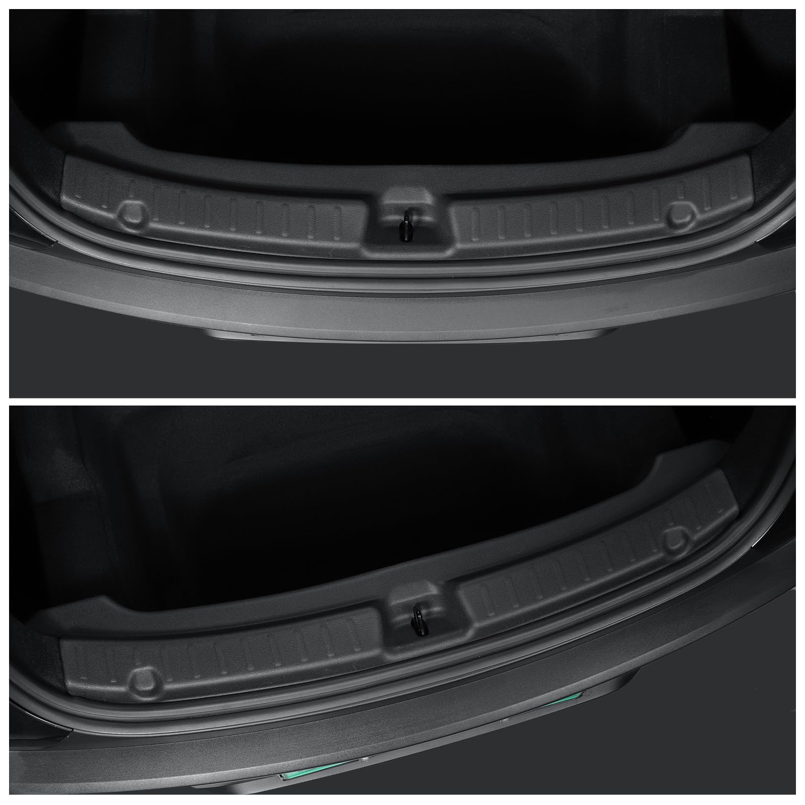 LUCKEASY Rear Bumper Guard trunk-edge protection in Model Y.