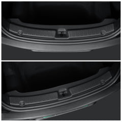 LUCKEASY Rear Bumper Guard trunk-edge protection in Model Y.
