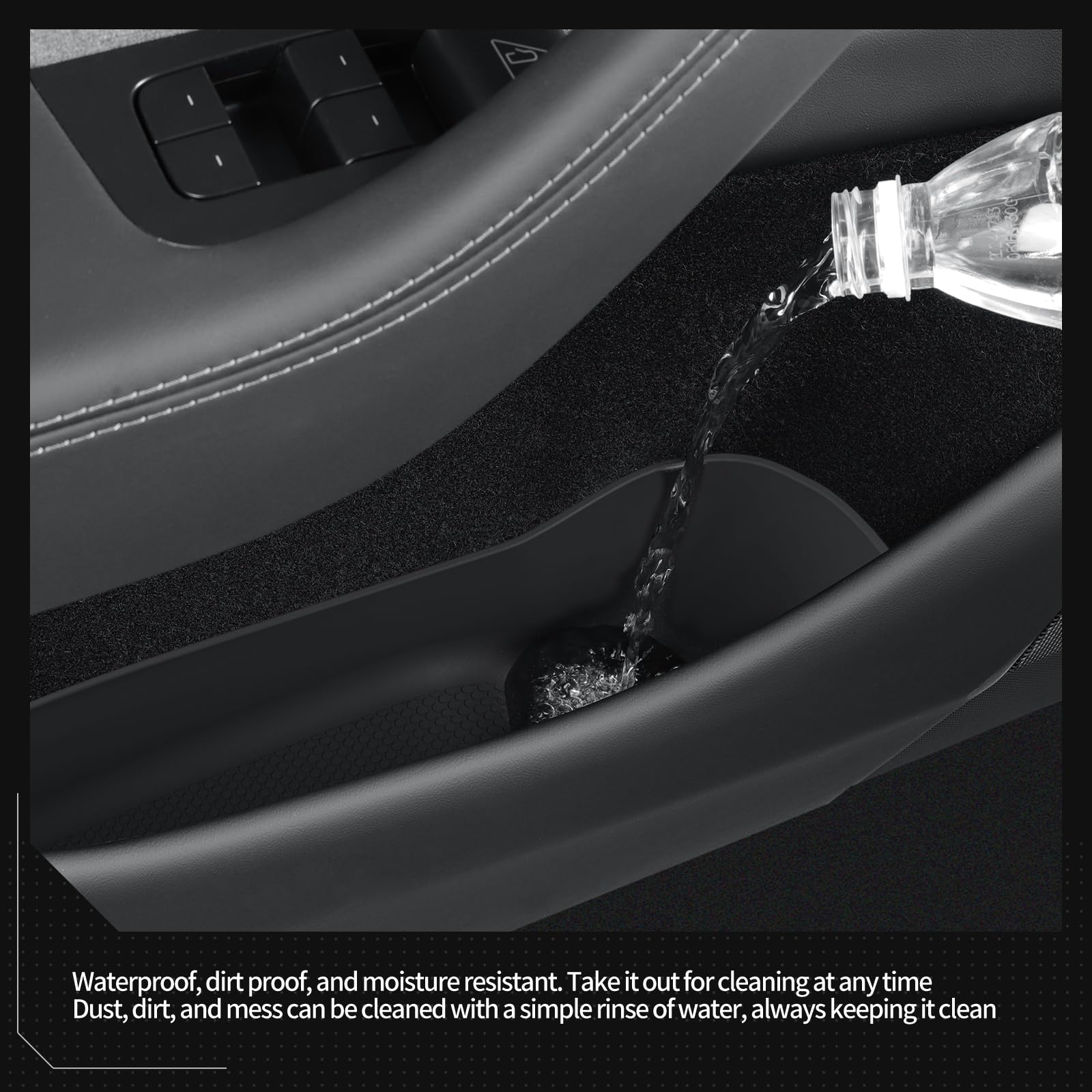 Luckeasy semi-wrap design hugs the door edge to keep dust out
