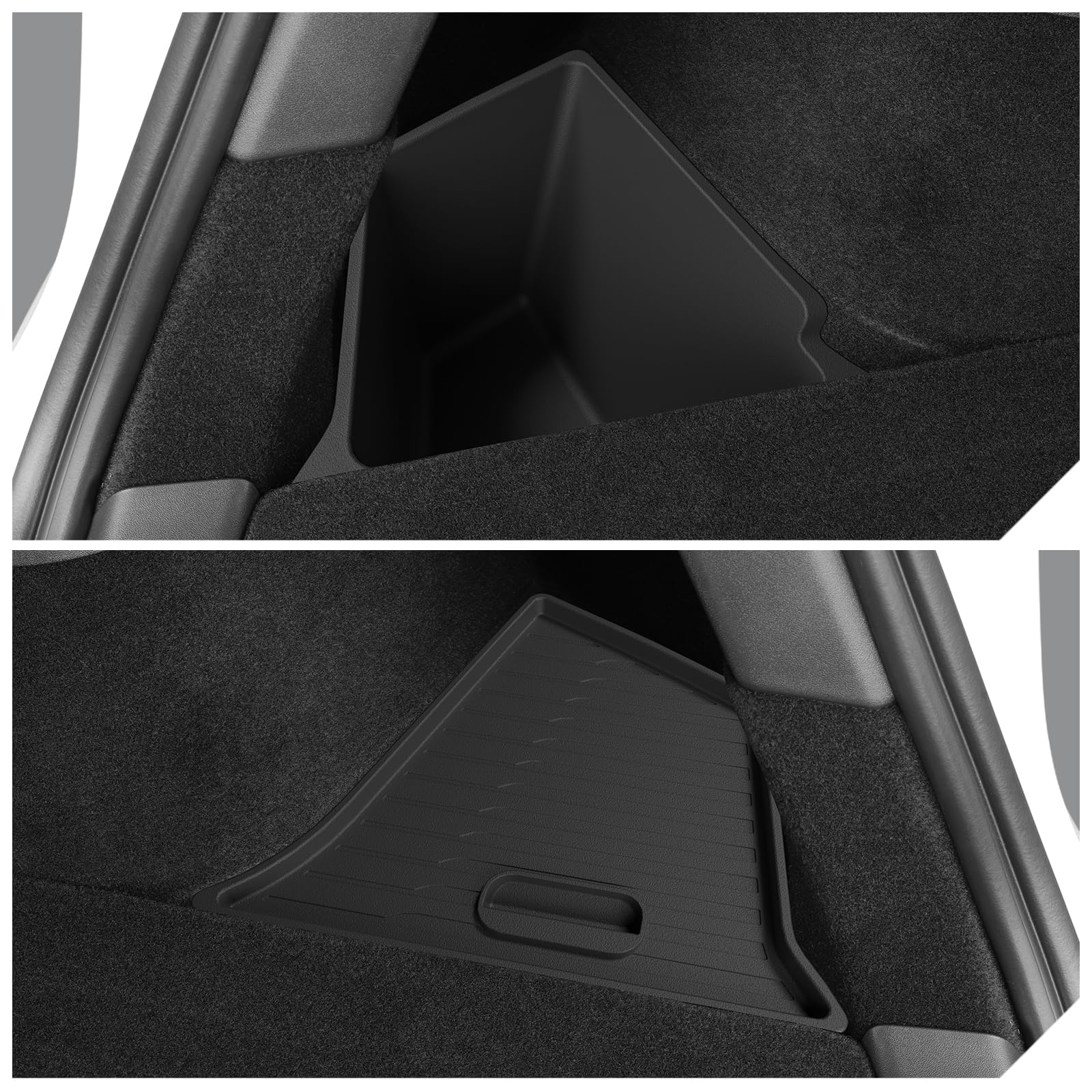 LUCKEASY installation step 1 shows press-to-fit placement in trunk.