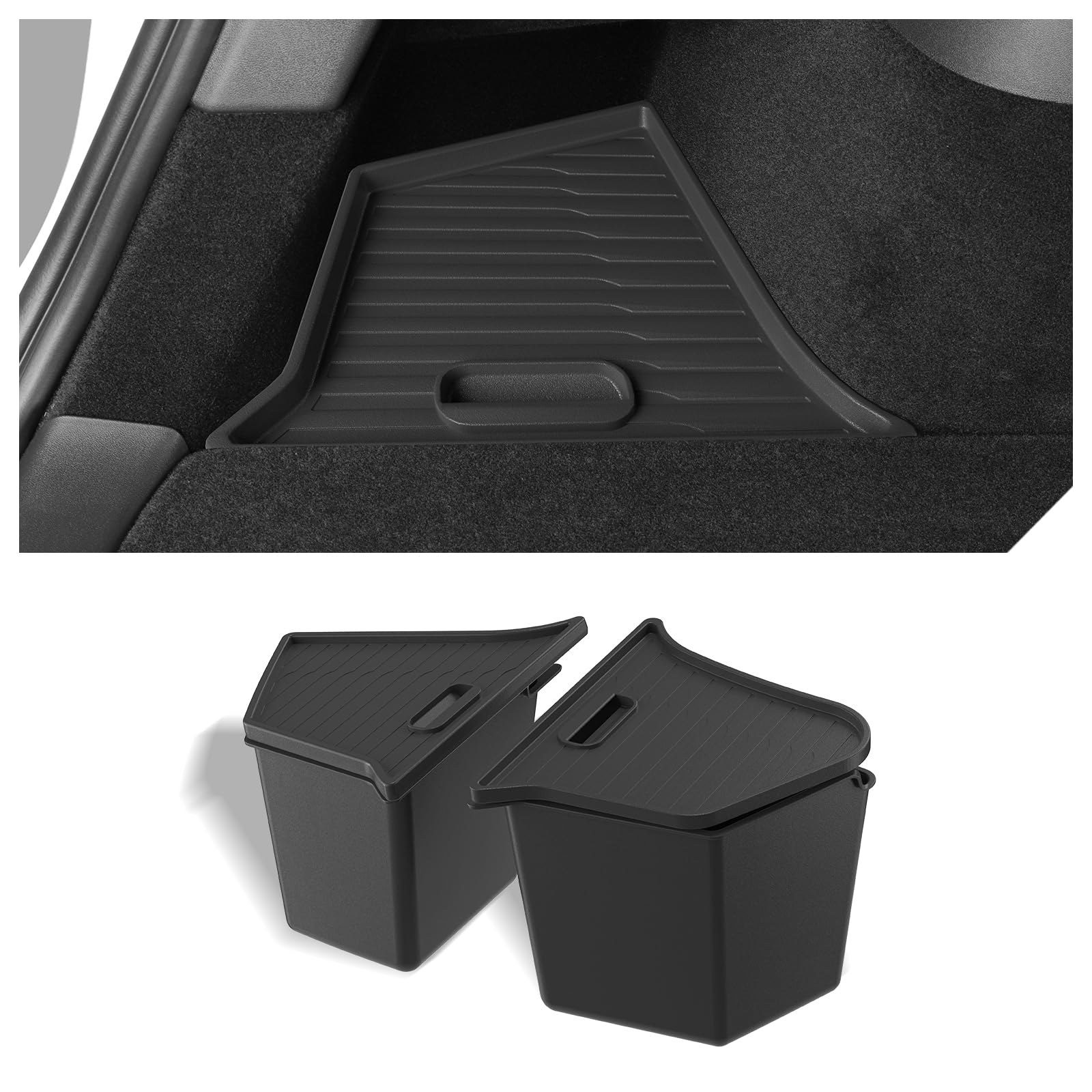 LUCKEASY trunk storage box for Tesla Model Y (2021-2024) keeps cargo organized during daily drives.