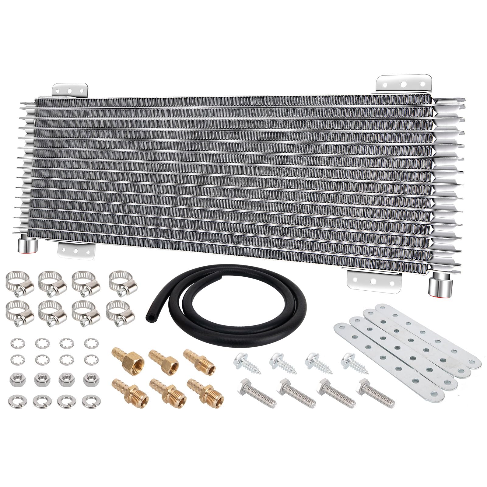 Lucky Seven 40k transmission oil cooler front view enhances cooling capacity for heavy-duty trucks.