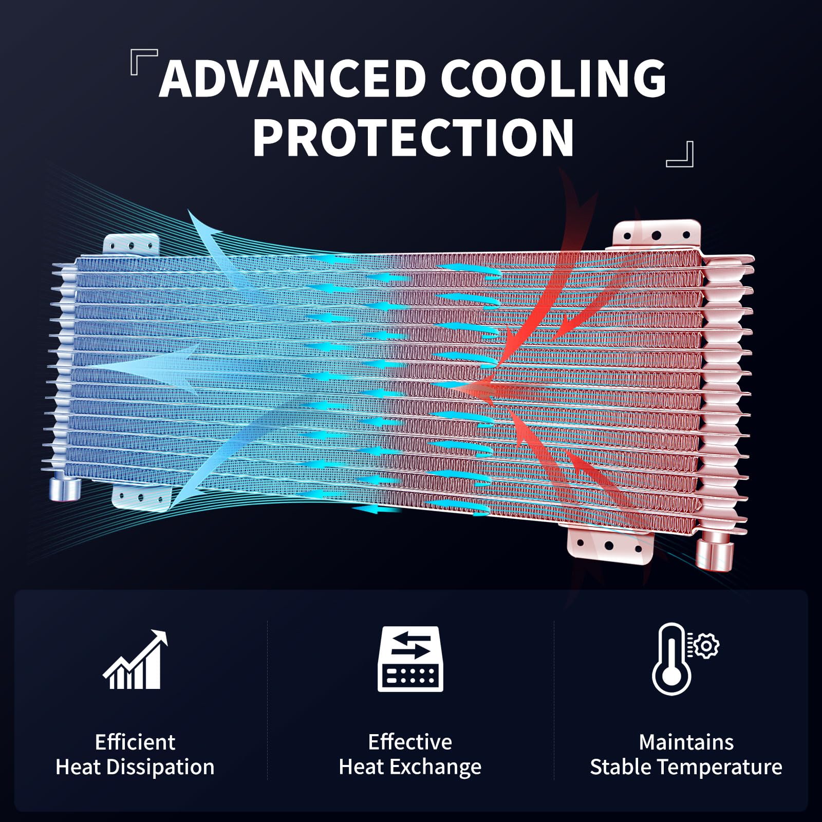 Lucky Seven 40k cooler in truck engine bay indicates rugged, reliable heat management.