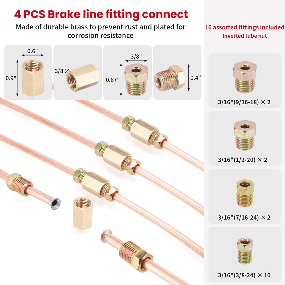 Lucky Seven tube cutter included for quick, clean brake line prep