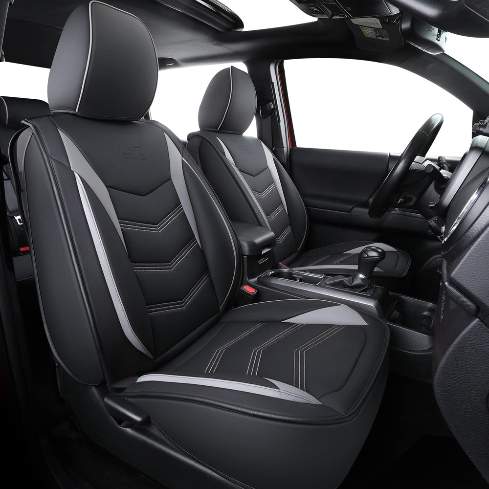 LUCKYMAN CLUB Tacoma M9 full-set seat covers in black-gray protect seats and refresh interior