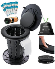 LuckyNov adjustable-height toilet base provides versatile comfort for outdoor use.
