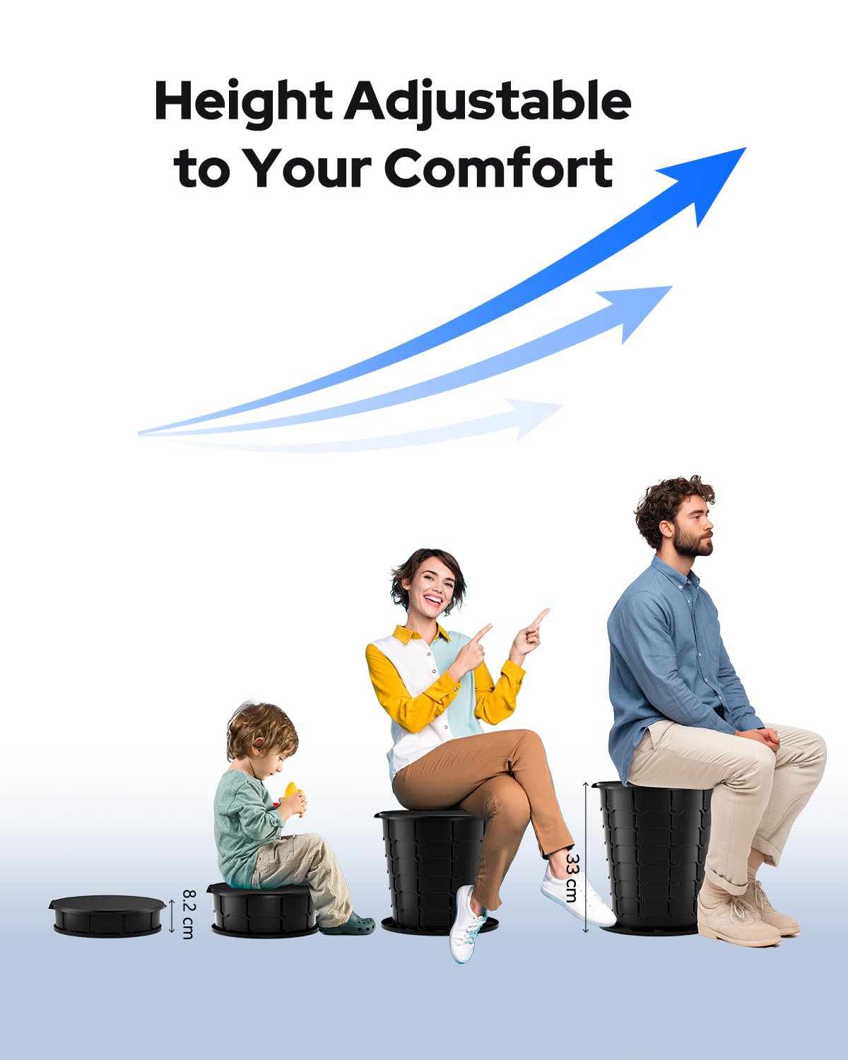 LuckyNov compact-size folding toilet folds slim for backpacking and storage.