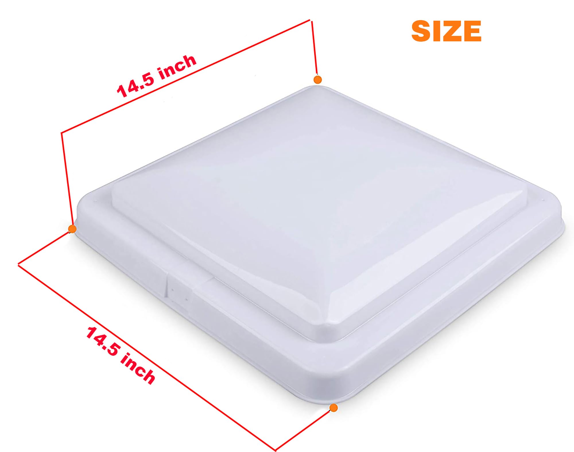 LuckySlycyc 14x14 vent cover replacement for camper, quick upgrade with secure molding