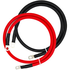 LuckySlycyc 4 AWG battery cable with 5/16-inch ring terminals for reliable power transfer.