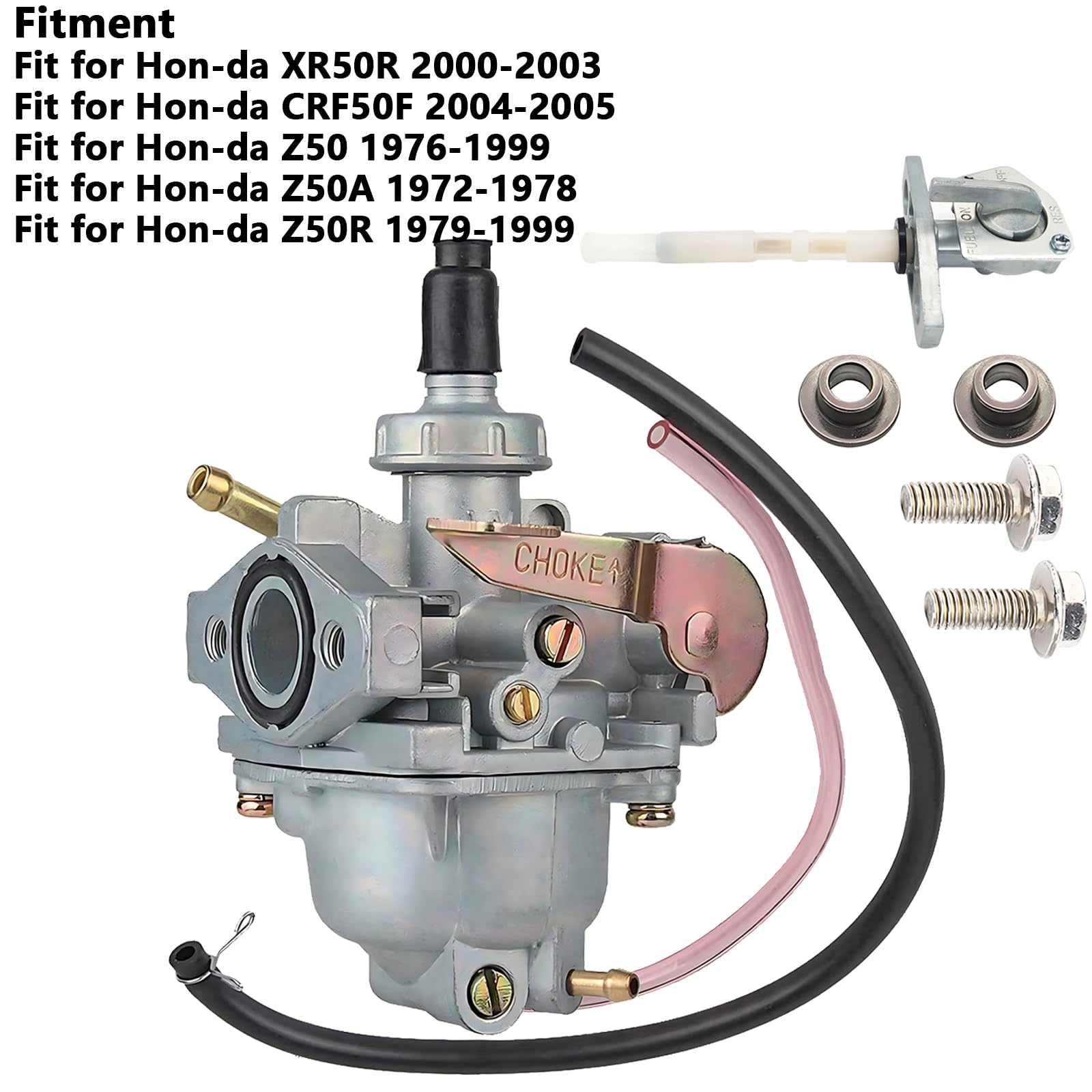 LuckySlycyc CRF50 carburetor mounted on dirt bike use.