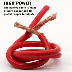LuckySlycyc rv battery cable installation illustrating ready-to-use terminals.