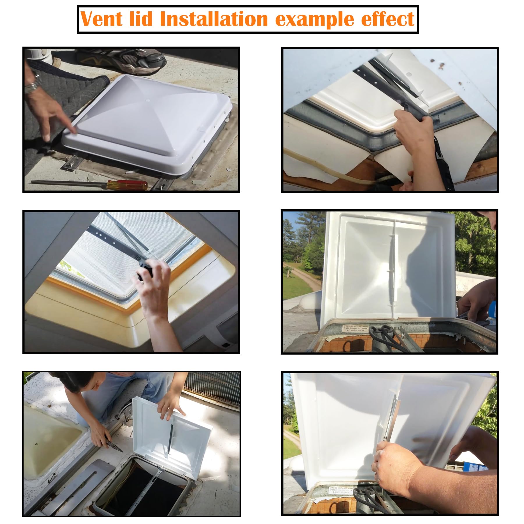 LuckySlycyc RV vent cover fits 14x14 openings for better airflow