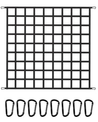 LuckyStraps flat bungee cargo net expands from 4x4 to 10x10 for versatile securement.