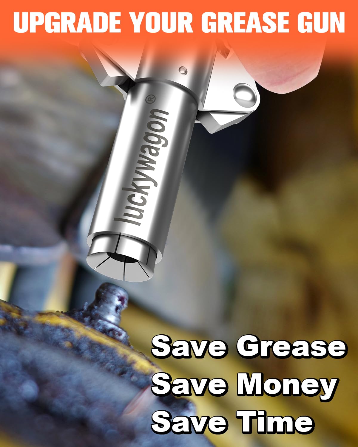 Leaktight coupling helps keep the workspace grease-free.