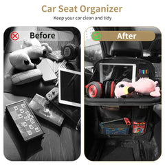 LUCMO backseat organizer with 9 pockets layout for essentials within reach.