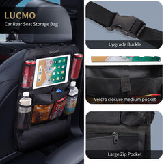 LUCMO premium material close-up shows waterproof, durable polyester for everyday use
