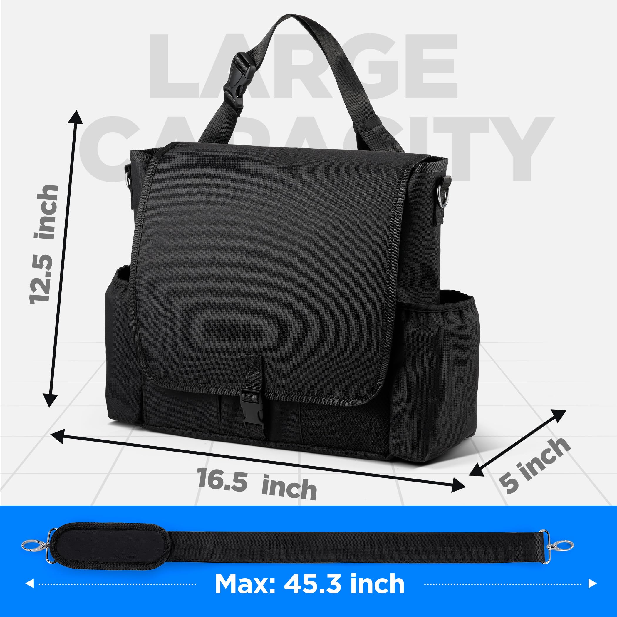 LUCMO durable polyester organizer features reinforced stitching for long-lasting vehicle organization.