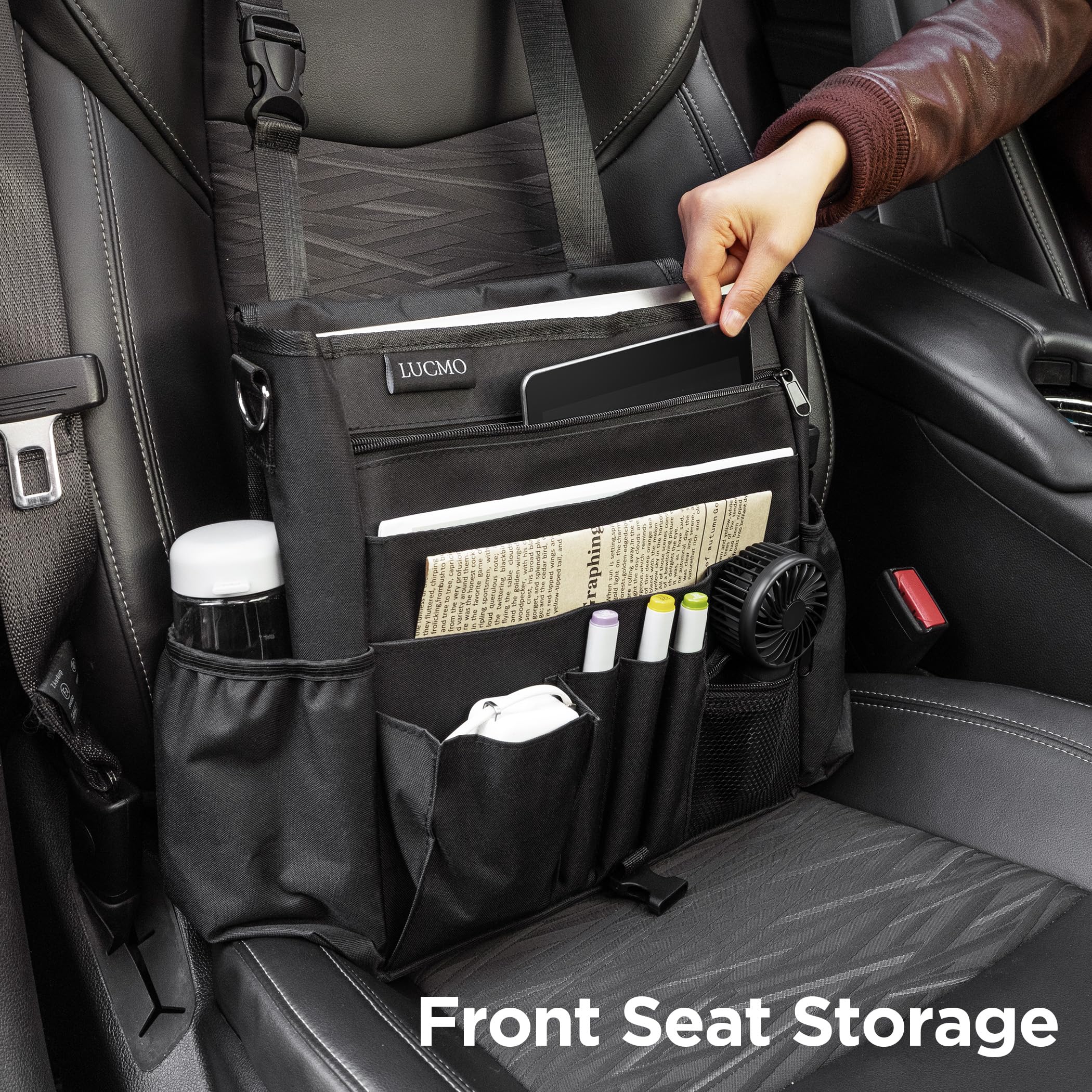 LUCMO organizer with multiple pockets helps you sort tools, documents, and everyday items.