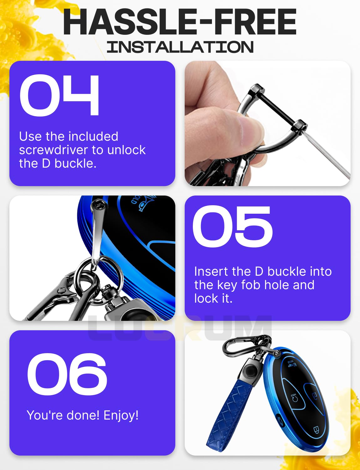 Lucrum blue-black case compatible with Hyundai Ioniq 6 and more