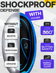 Lucrum blue-black fob cover provides full-body TPU protection