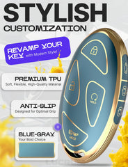 Lucrum full-body TPU protection guards your fob against scratches and daily bumps.