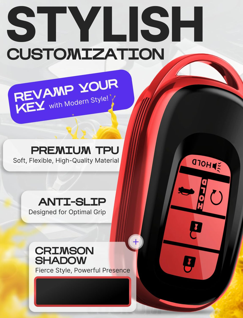Lucrum TPU full-body protection guards fob from scratches and drops.