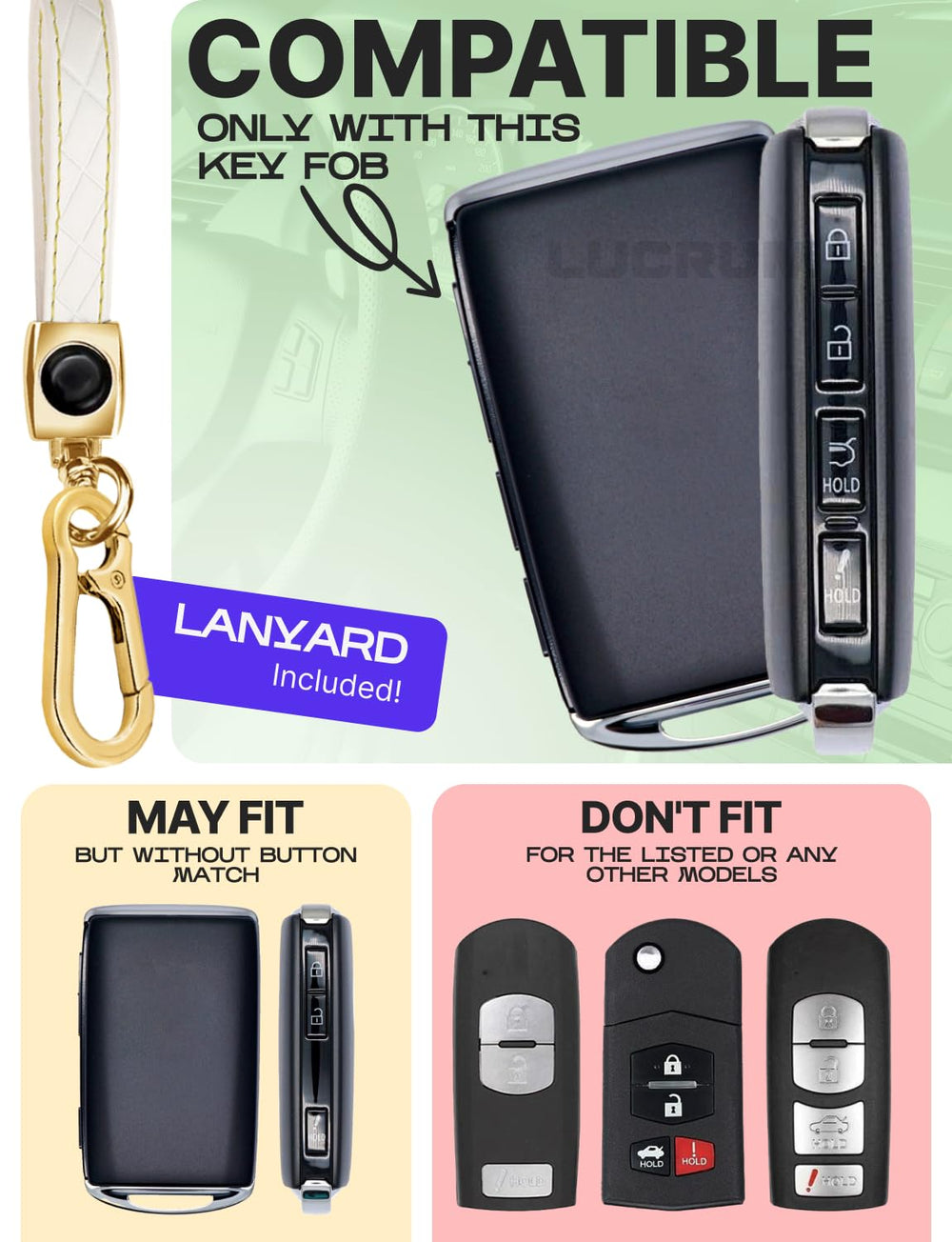Lucrum full-body TPU protection covers the fob on all sides.