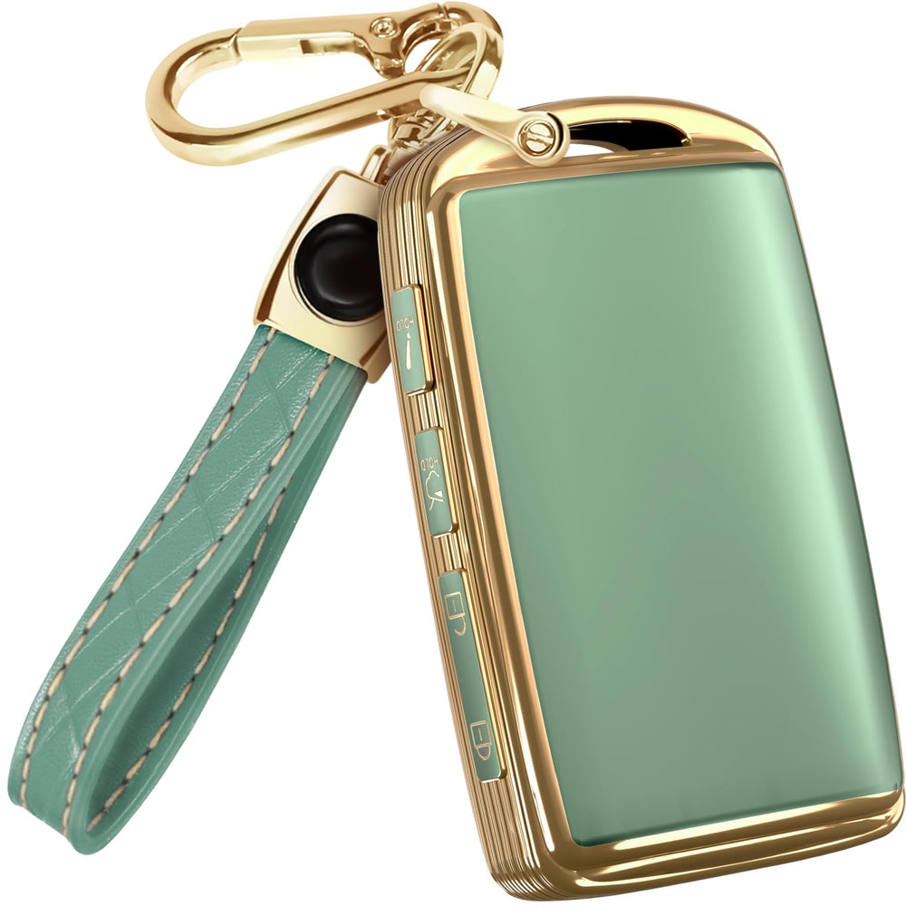 Lucrum Mazda CX-5 key fob cover in green protects the fob from scratches