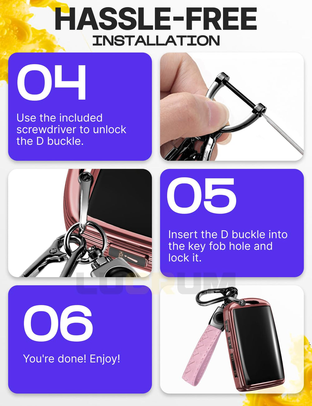 Lucrum protective TPU wrap provides full-body key fob coverage.