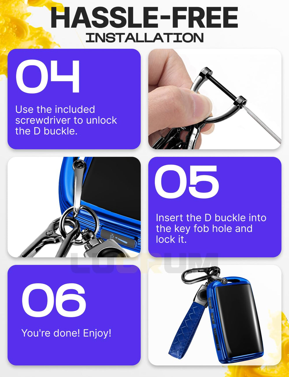 Lucrum stylish and durable fob cover boosts everyday usability.