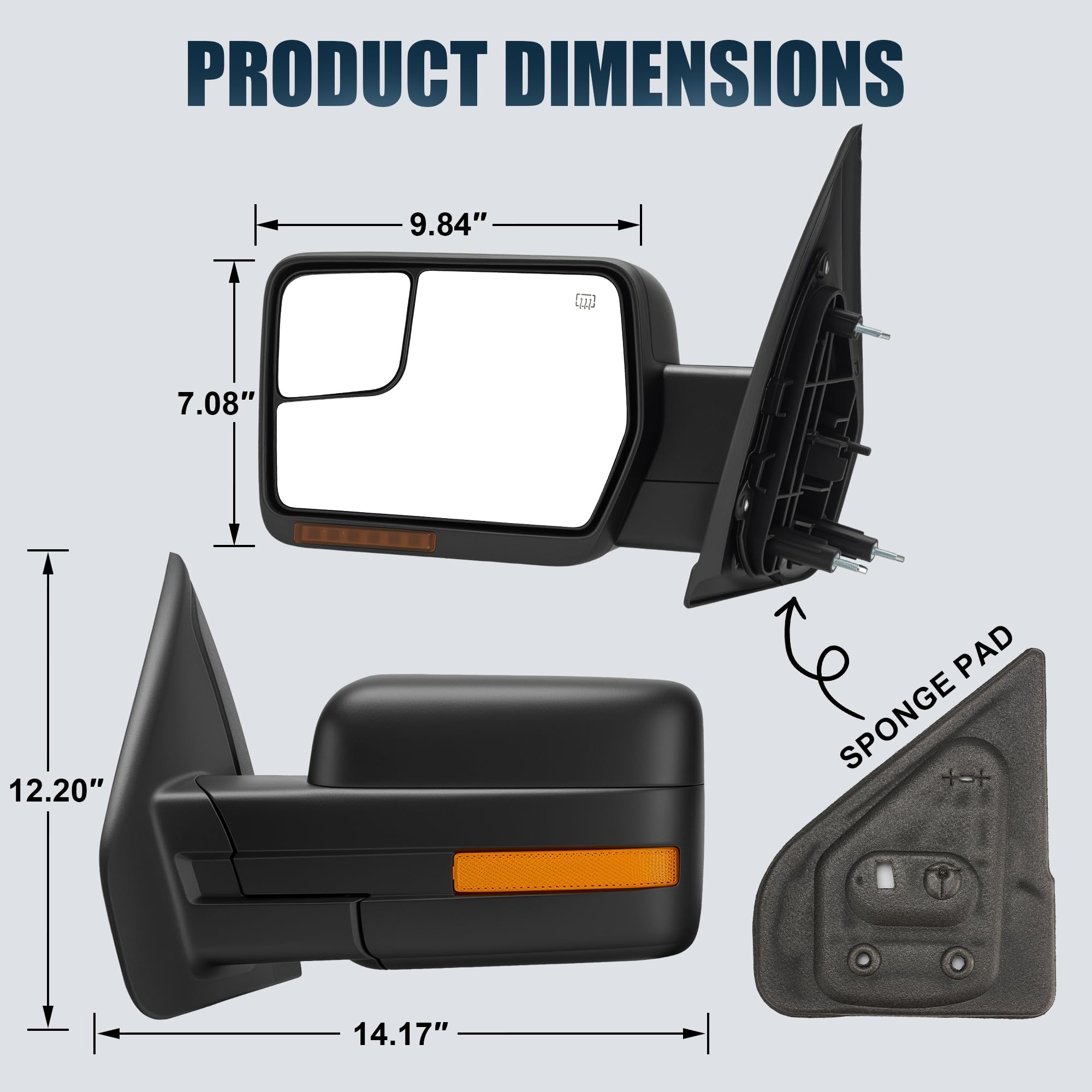 LUCTEND plug-and-play installation mirror for easy upgrading