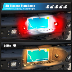 LUDARM C-shaped red rear light strip enhances parking safety