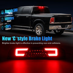 LUDARM LED 3rd brake light for Ram 1500 Classic with smoke lens, clearer visibility