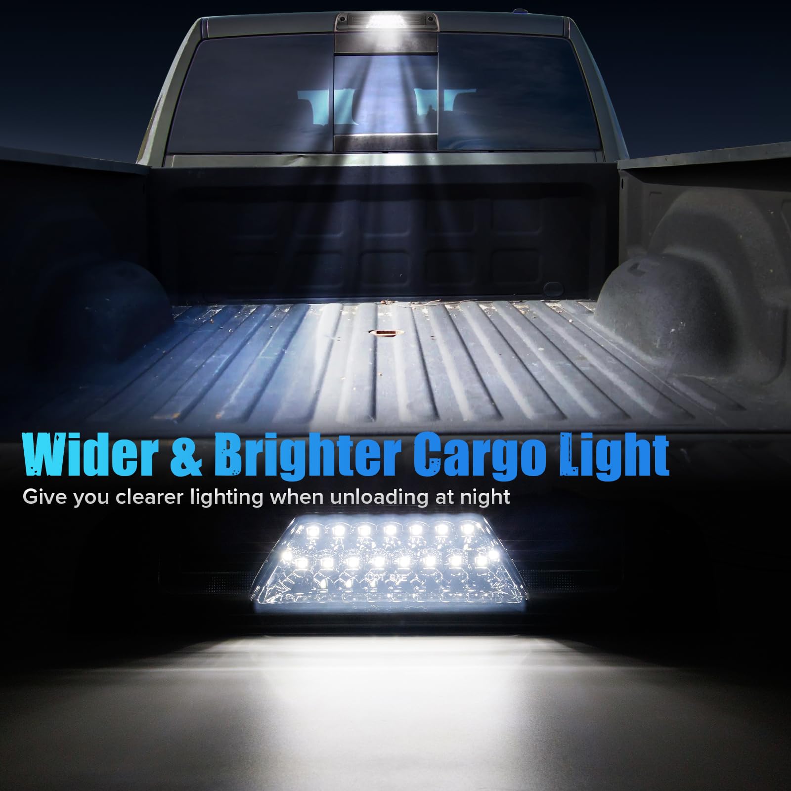 LUDARM LED 3rd brake light for Ram 2500-3500 with smoke lens enhances rear signaling