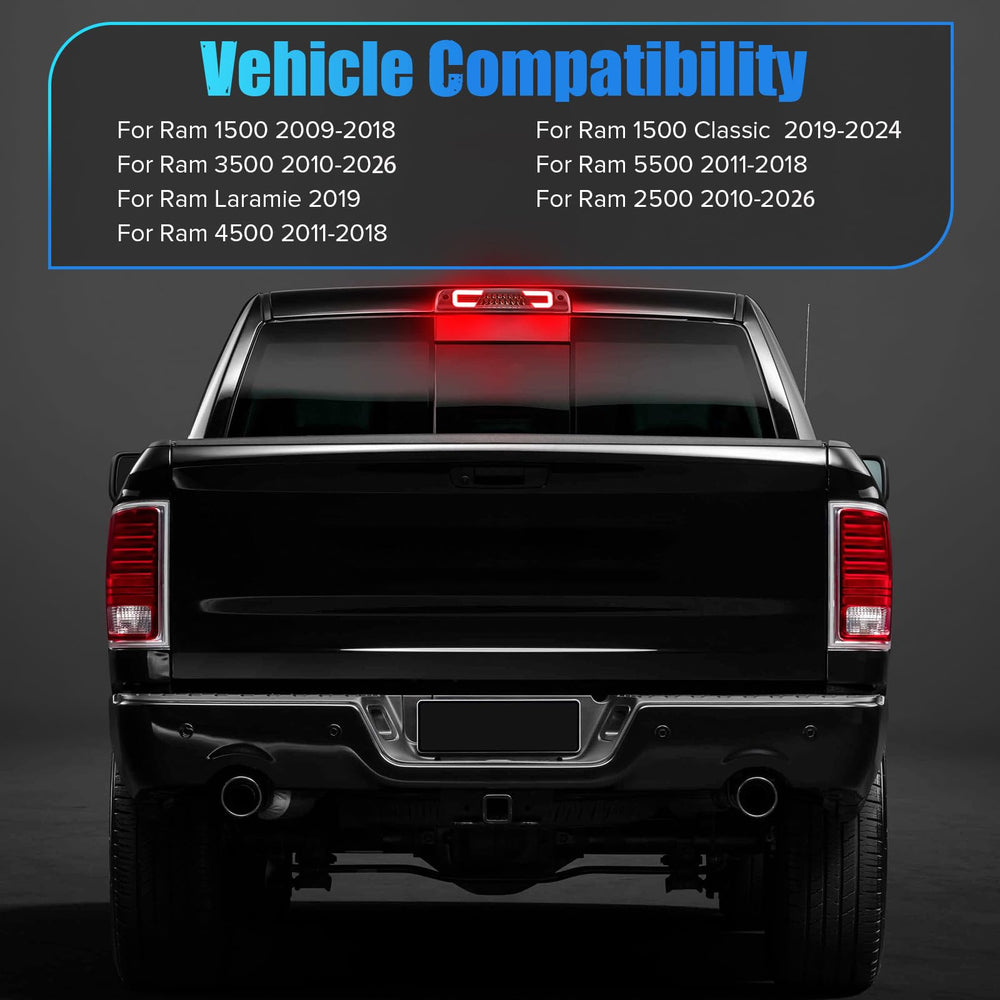 LUDARM cargo light replacement for Ram trucks with smoke lens supports safer rear signaling
