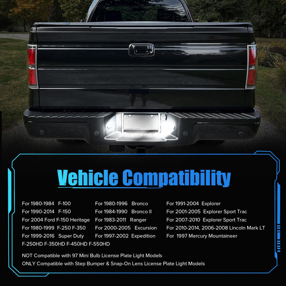 LUDARM LED license plate light package included with two lamps