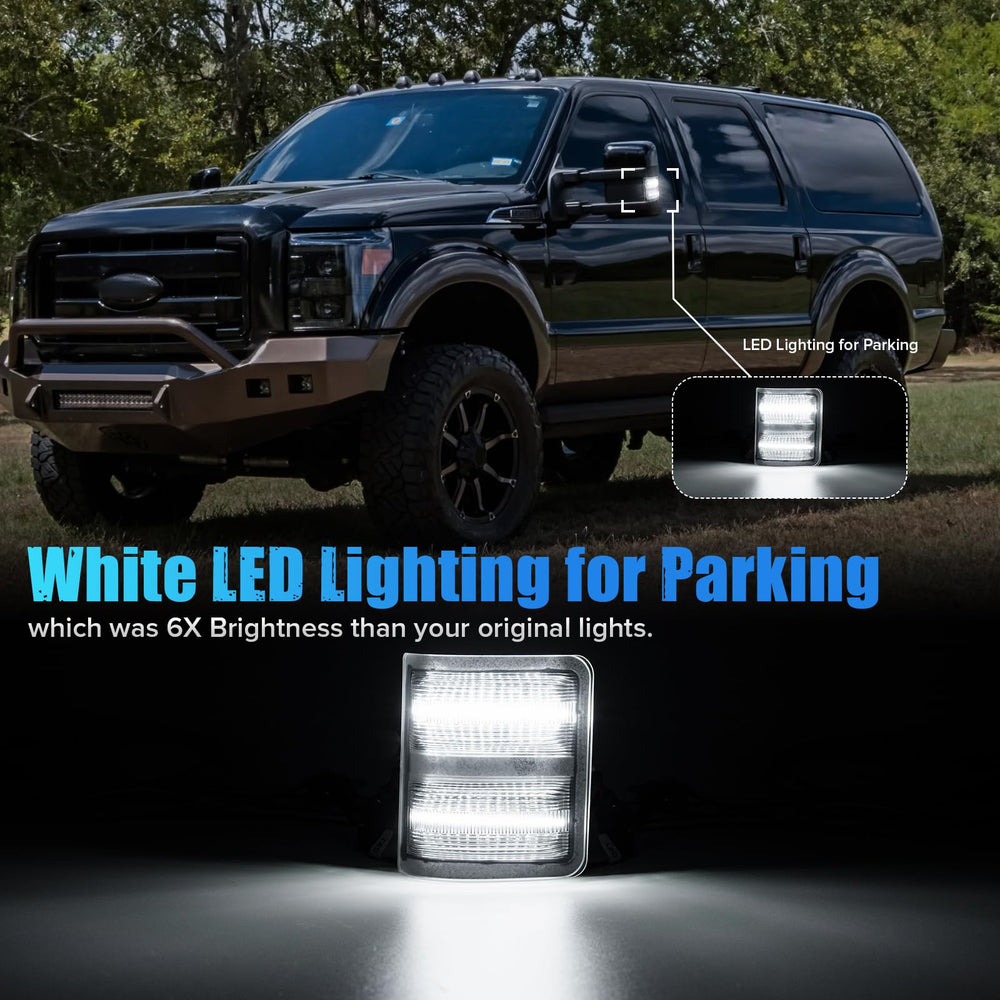 LUDARM LED tow mirror light IP67-rated to withstand dust and water