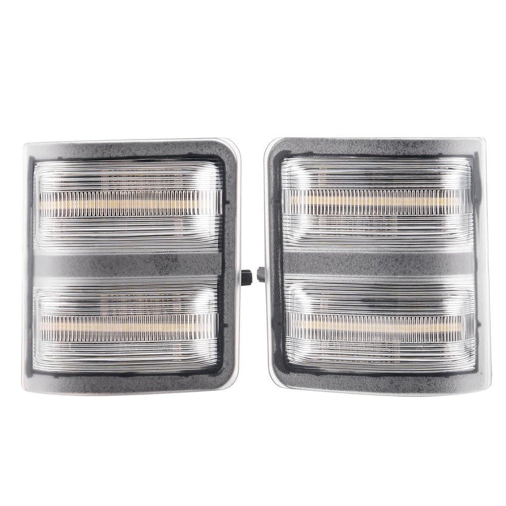 LUDARM LED tow mirror light in white running mode improving side visibility