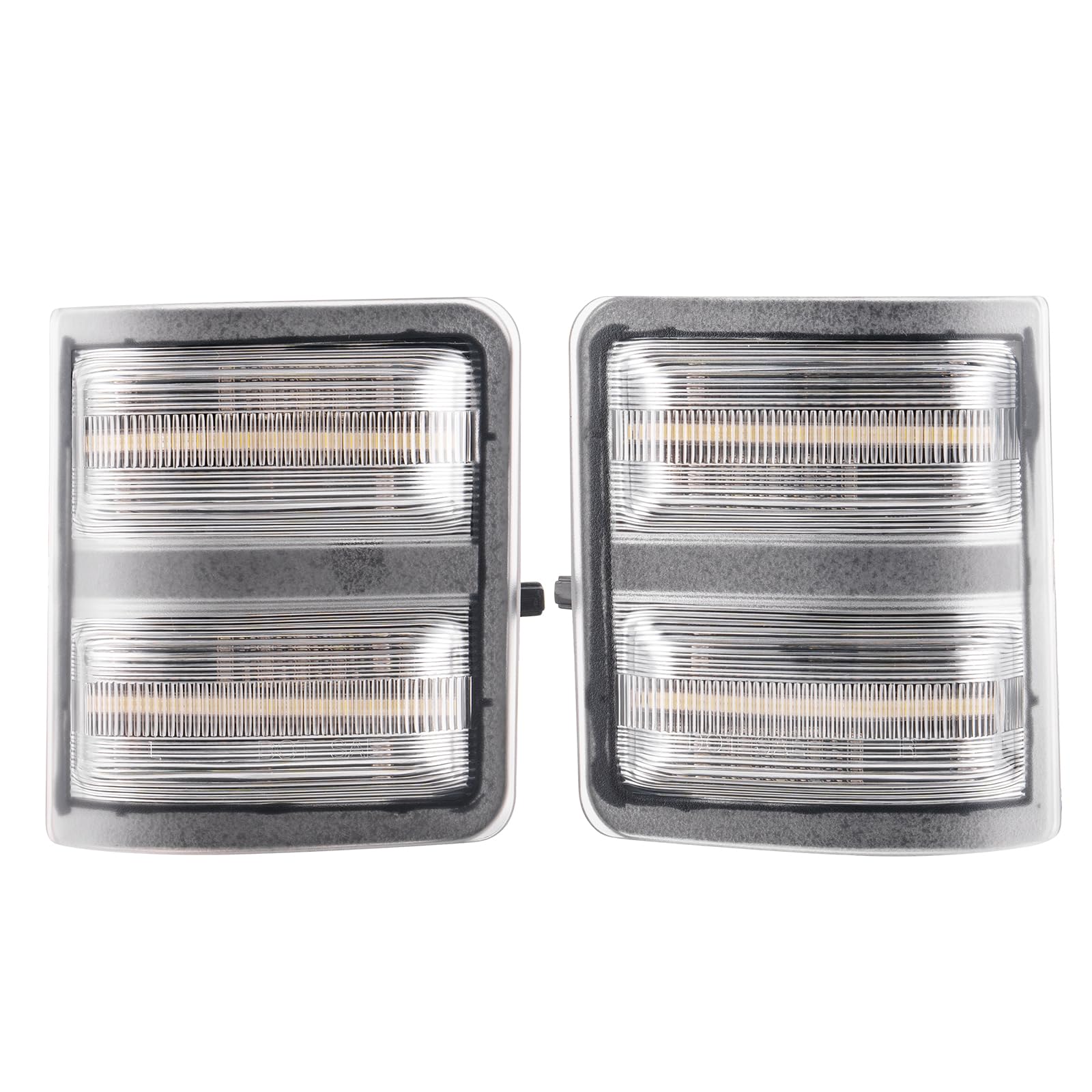 LUDARM LED tow mirror light in white running mode improving side visibility