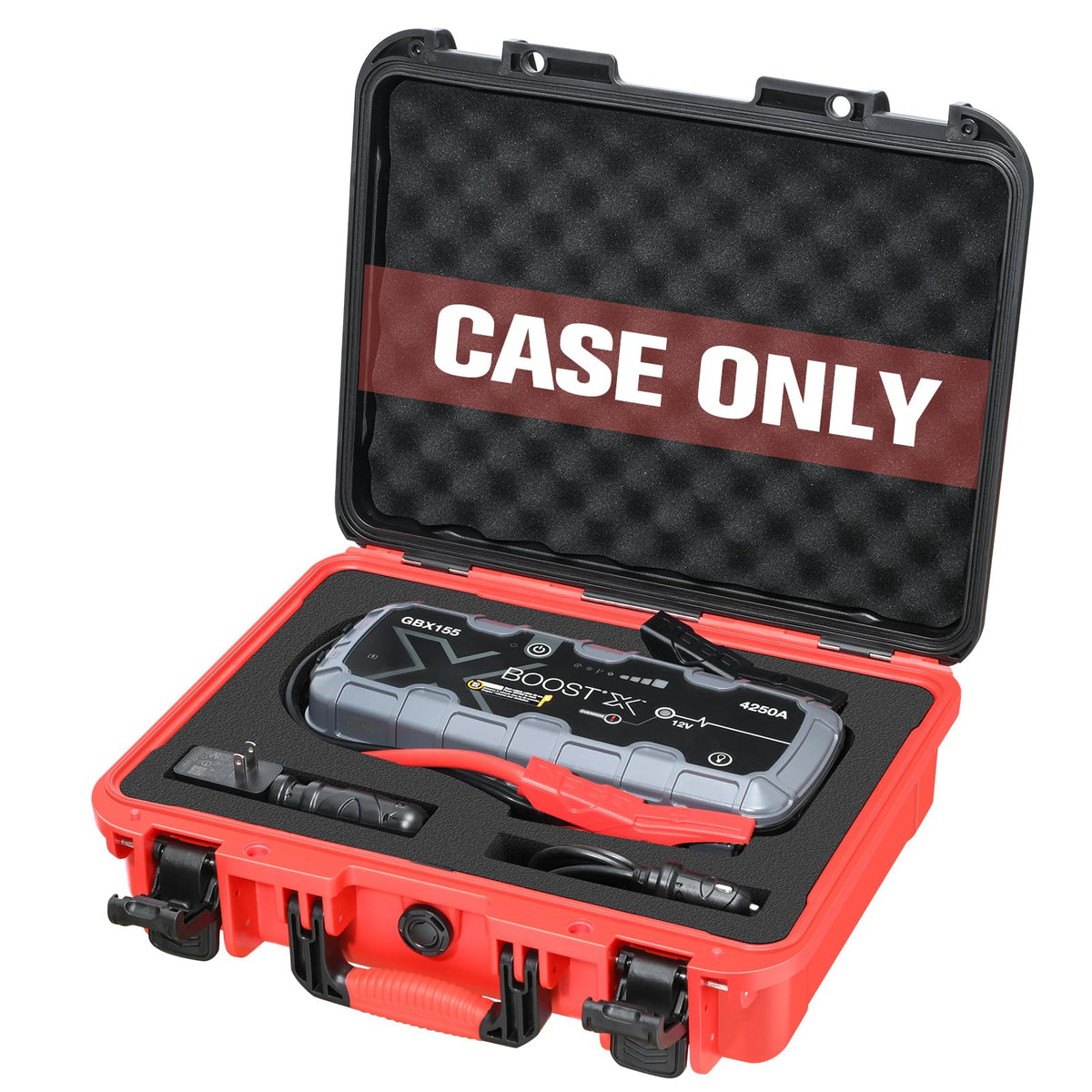 LUGECASE front view of NOCO Boost X GBX155 case showing rugged protection for travel