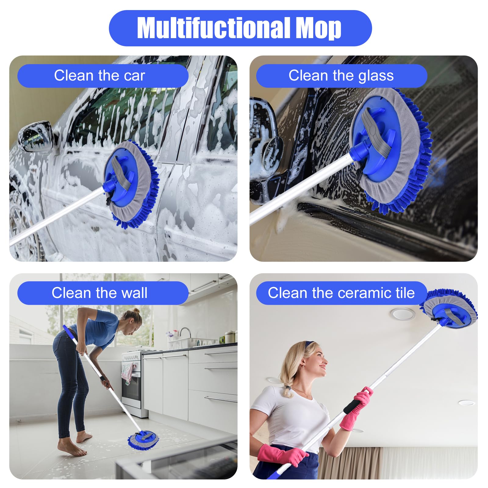 LUKCOZMO aluminum alloy pole offers strength and lightweight maneuverability.