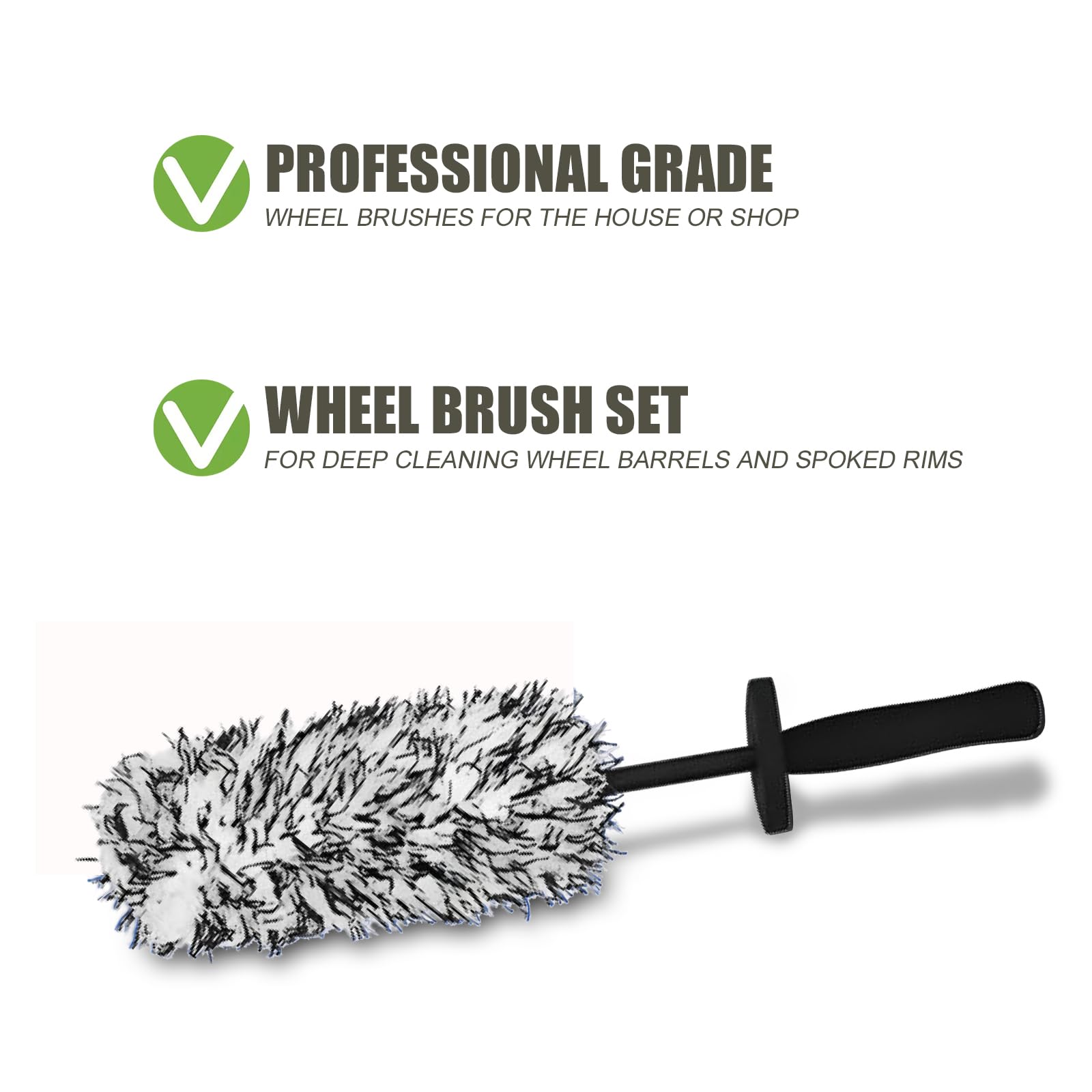 LUKCOZMO ergonomic rim brush designed for thorough detailing