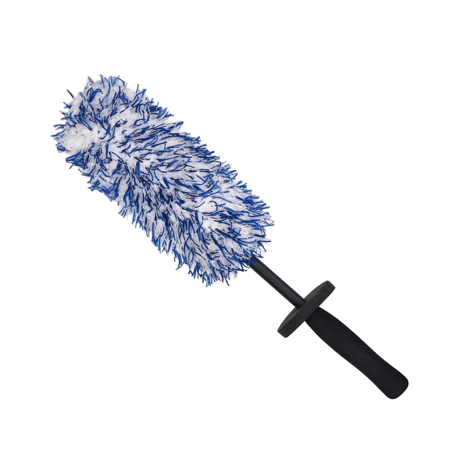 LUKCOZMO rim cleaner brush cleans wheels gently without scratching.
