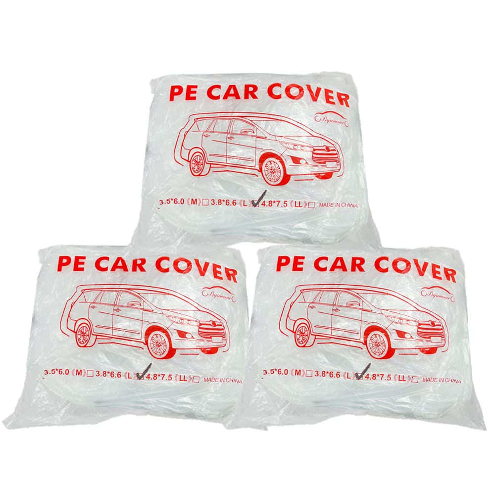 LuliKa clear car cover, side view, universal fit for dirt and dust protection.