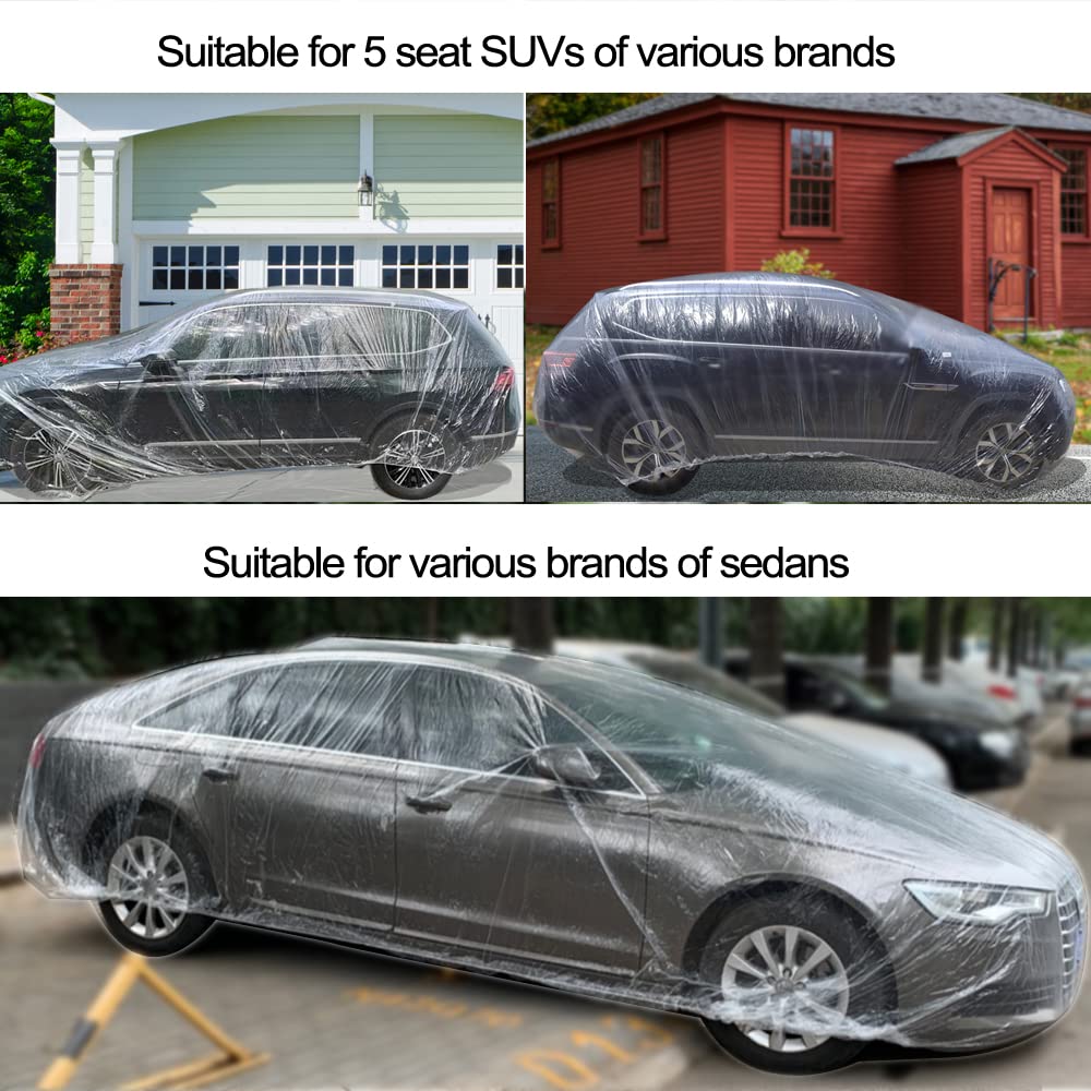 LuliKa 5-pack clear covers provide quick weather protection for cars