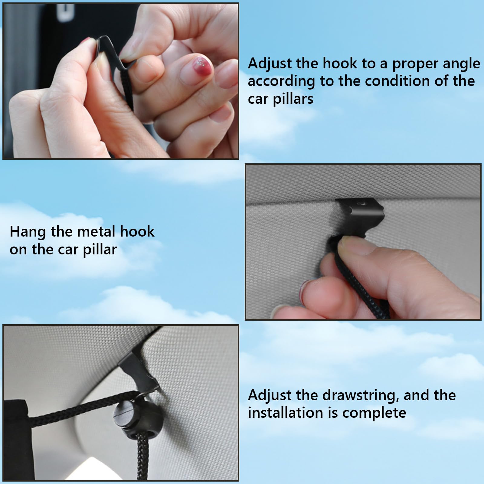 Luluaday magnetic side shades attached to rear window for quick setup